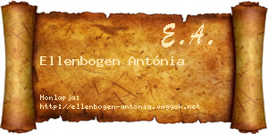 Ellenbogen Antónia névjegykártya